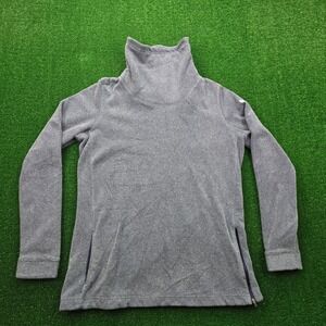 Nike Dri Fit Sweatshirt Womens Medium Blue Pullover Fleece Mock Neck AQ4690